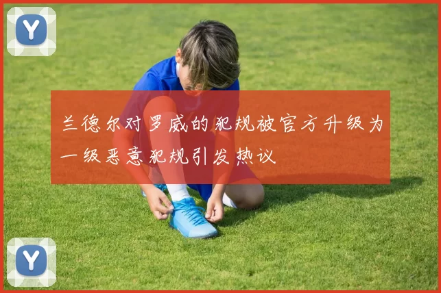 兰德尔对罗威的犯规被官方升级为一级恶意犯规引发热议
